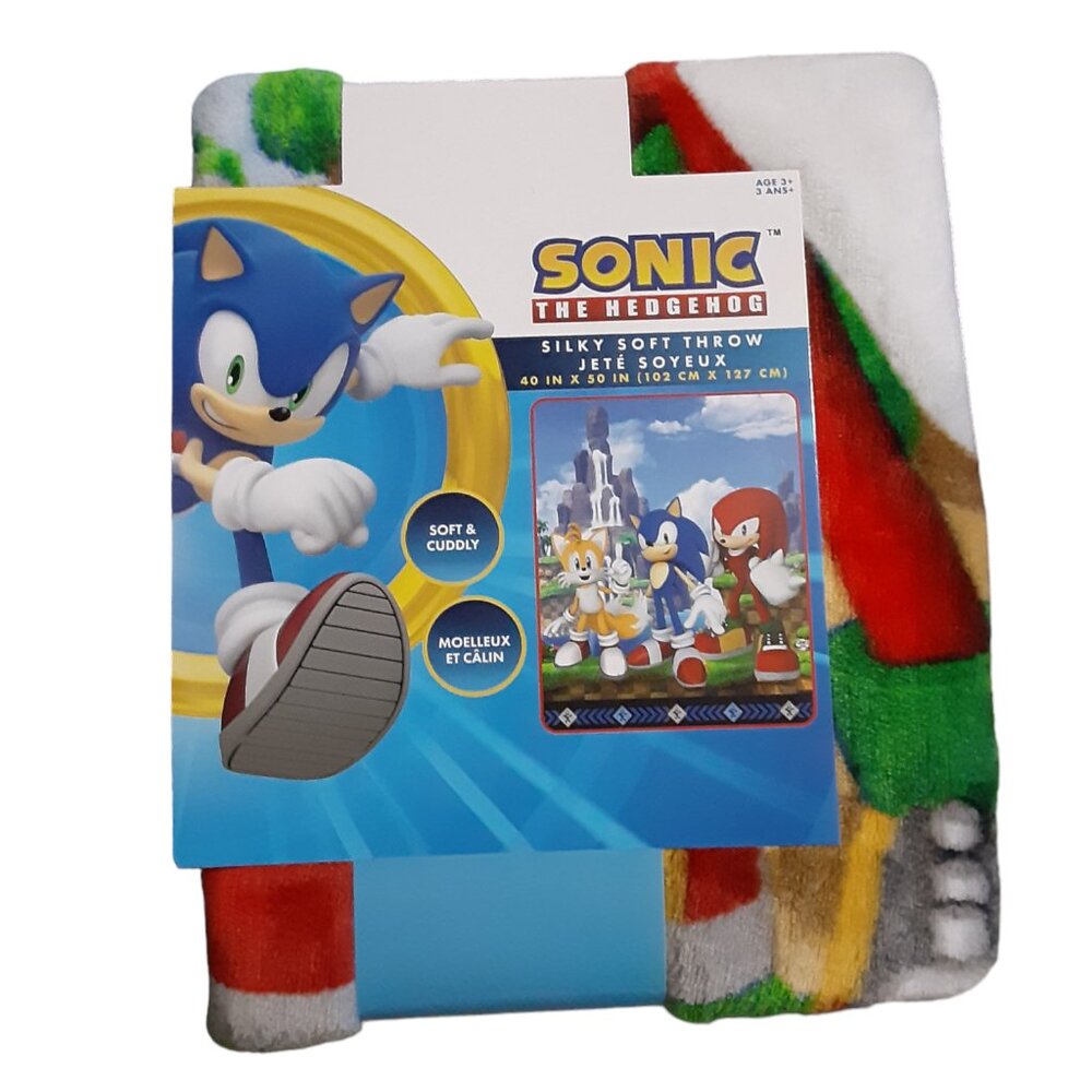 Sega Sonic the Hedgehog Silky Soft Throw 40" x 50"